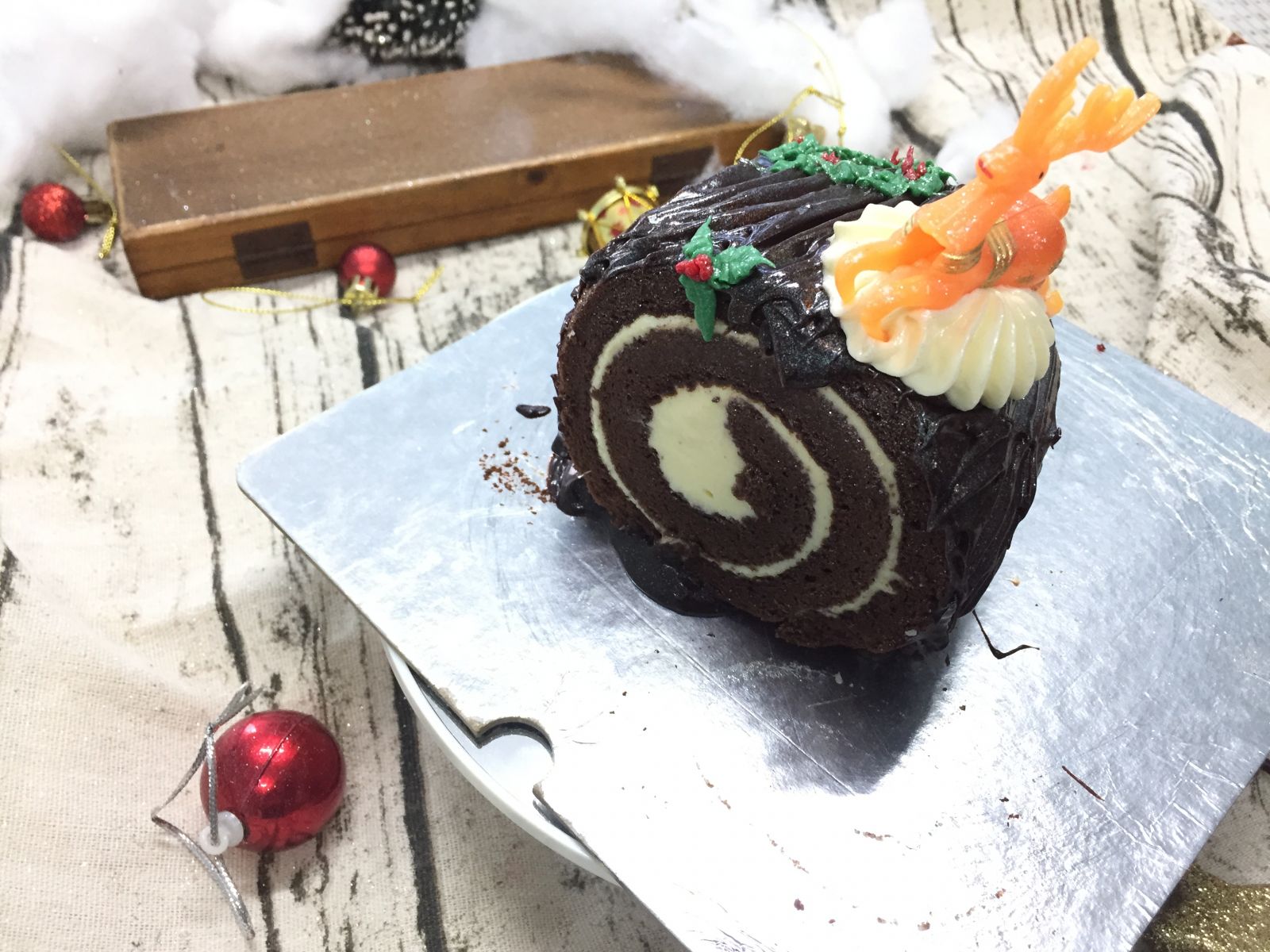 cach lam banh khuc cay mini buche noel